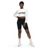 Wanted Long Sleeve Crop Top - Broadway Murder Mysteries